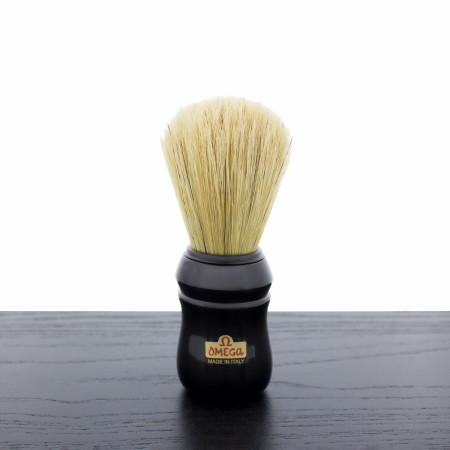 Omega 10049 Professional Boar Shaving Brush, Black Handle
